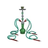 Zielona Duża Shisha Szisza Fajka Wodna Hookah 4 Węże Wysokość 44 cm Eldoro
