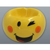 Żółta Ceramiczna Popielniczka Emotikonka 9x9 cm w Kartonowym Pudełku