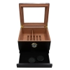 Ciemny Drewniany Humidor Z Higrometrem 26 X 22 X 16 Cm Pudełko Na Cygara