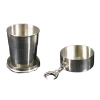 Kompaktowy Stainless Steel Kieliszek Turystyczny z Karabińczykiem 50 ml