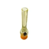 Akrylowe Bongo Transparentne z Żółtymi Paskami - 21 cm