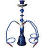Niebieska Shisha Szisza Fajka Wodna Hookah 3 Węże Wysokość 57 cm Eldoro