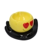 Żółta Ceramiczna Popielniczka Buźka Zakochana - Emoji z Oczami Serduszkami