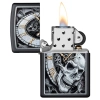 Zapalniczka Benzynowa Wiatroodporna Zippo Skull Clock