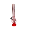 Akrylowe Bongo Wodne Przezroczyste w Czerwone Paski, 21cm