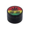 Czarny Grinder Młynek do Suszu Tytoniu Ziół CBD z Listkami Konopi Rasta