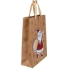 Torebka ozdobna na prezent z motywem Mikołaja 32x26x10 cm