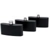 Elegancka Piersiówka Stalowa 3 w 1 Czarna Gentelo 270 ml