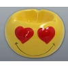 Żółta Ceramiczna Popielniczka Emotikonka 9x9 cm w Kartonowym Pudełku