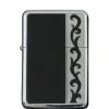 Srebrna Zapalniczka Benzynowa Gentelo z Czarnym Wzorem