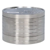 Młynek do Tytoniu Ziół Suszu CBD Grinder Crusher w Kształcie 1 euro Srebrny