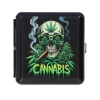 Metalowa Papierośnica z Nadrukiem Czachy Palącej Blanta Skull CANNABIS