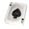 Ceramiczna Popielniczka w Kształcie Asa Pik - Biała 13,5 x 10 cm