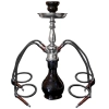 Czarna Shisha Szisza Fajka Wodna Hookah na 4 Węże o Wysokości 49 cm Eldoro