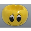 Żółta Ceramiczna Popielniczka Emotikonka 9x9 cm w Kartonowym Pudełku