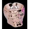 Popielniczka w Kształcie Czaszki z Chromowanym Połyskiem Różowe Złoto