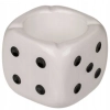 Popielniczka Biała W Kształcie Kostki Do Gry Dla Wielbiciela Gier