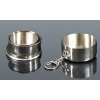 Kompaktowy Stainless Steel Kieliszek Turystyczny z Karabińczykiem 50 ml