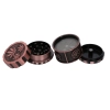 Ceglasty Młynek do Tytoniu Metalowy Grinder Crusher z Listkami Marihuany