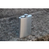 Elegancka Piersiówka Stalowa 270ml w Srebrnym Wykończeniu