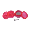 Plastikowy Młynek do Mielenia Tytoniu Suszu Grinder Crusher Neonowy Róż