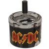 Czarna Popielniczka Metalowa Zamykana Obrotowa AC/DC dla Muzyka Rockmena
