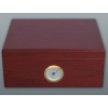 Profesjonalny Humidor Cedrowy W Brązowym Wykończeniu 22x26x11 Cm