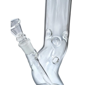 Bongo Szklane Chillout 40 cm Profilowane Fajka Wodna z Lodową Komorą