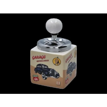 Popielniczka Ceramiczna Kwadratowa oldtimer „Garage Service & Repair” beż