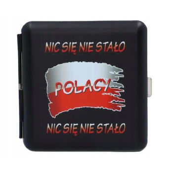 Papierośnica Patriotyczna Metalowa dla Kibica '' Polacy nic się nie stało''
