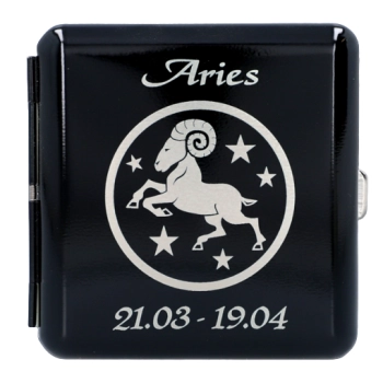 Etui na Papierosy Gentelo Papierośnica z Grawerem Znaku Zodiaku Baran