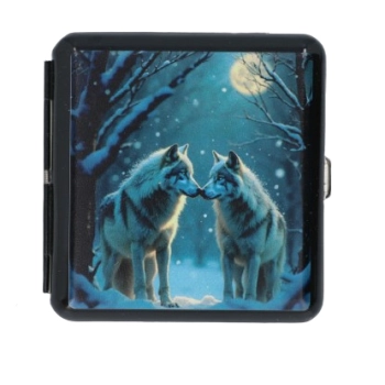 Zestaw Prezentowy z Motywem Wilka – papierośnica, zapalniczka i akcesoria