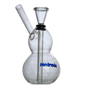 Bongo Szklane z Chillum Fajka Wodna z Rurką Mała Przezroczysta 12 cm