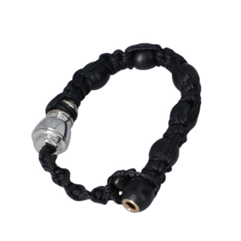 Czarna Fajka Metalowa w Kształcie Bransoletki Lufka 28 cm Długości