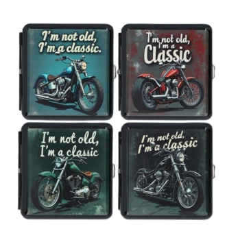 Zestaw Prezentowy Motoryzacja Papierośnica + Zapalniczka + Kamienie i Knot