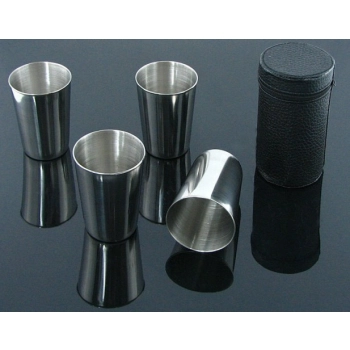 Eleganckie Kieliszki Turystyczne ze Stali Nierdzewnej 160 ml w Etui