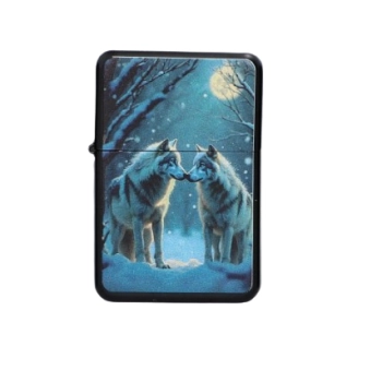 Zestaw Prezentowy z Motywem Wilka – papierośnica, zapalniczka i akcesoria