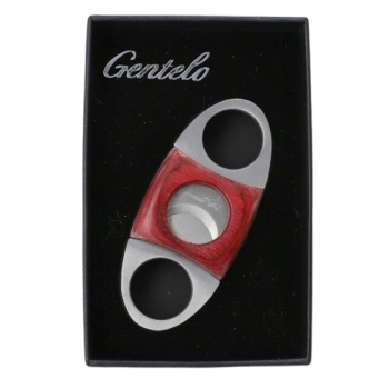 Srebrna Metalowa Obcinarka Do Cygara w Eleganckim Opakowaniu Prezentowym