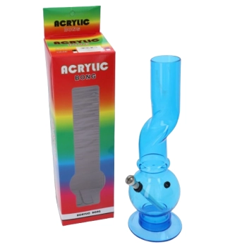 Akrylowe Bongo Niebieskie 31cm z Akcesoriami - Model bez Wzorów