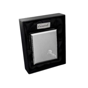Srebrna Papierośnica z Mustangiem w Opakowaniu Prezentowym Gentelo