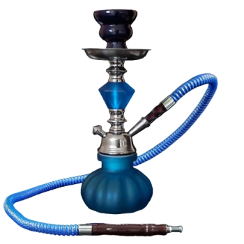 Błękitna Fajka Wodna Hookah Eldoro z Jednym Wężem 28,5 cm