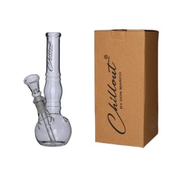 Bongo szklane Chillout 20 cm fajka wodna profilowana przezroczysta