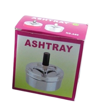 Metalowa Popielniczka Mała Okrągła Zamykana 9,5 cm