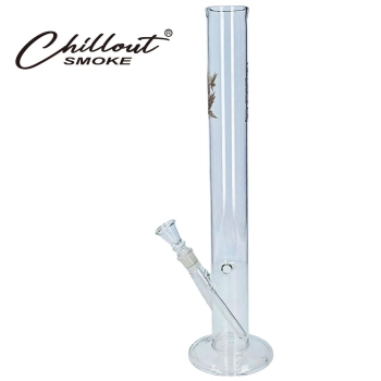 Bongo Szklane Chillout Smoke 46 cm Fajka Wodna Liść Marihuany 50 mm