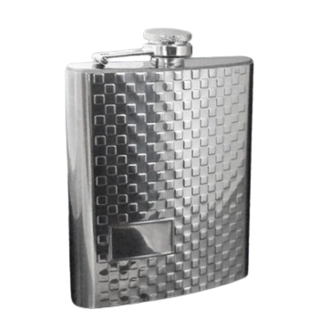 Elegancka Piersiówka Stal Nierdzewna 236 ml z Czarnym Opakowaniem