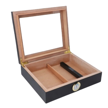 Profesjonalny Humidor Cedrowy Pojemnik do Cygar - Szary, Mały