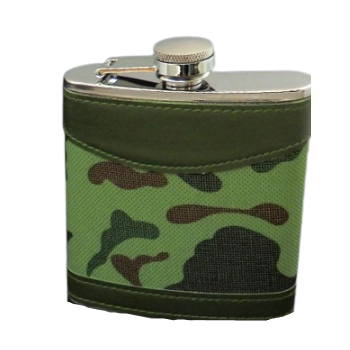 Piersiówka ze Stali Nierdzewnej Obszyta Skórą Moro 7 OZ - Gentelo