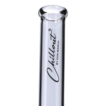 Bongo Szklane Chillout 35 cm Prosta Tuba Fajka Wodna z Gumową Podstawą