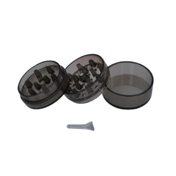 Plastikowy Lekki Grinder do Mielenia Tytoniu Suszu CBD Młynek Czarny