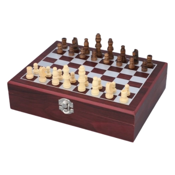 Zestaw Prezentowy Szachy + Czarna Piersiówka + 4 Kieliszki + Lejek Gentelo